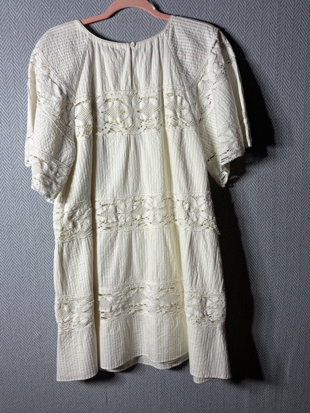 Corey Lynn Calter White crochet Lace-Panel Mini Dress - Picture 4 of 7